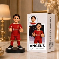 OEM Maßgefertigte Fußballspieler-Harzfigur Nach Foto Personalisierte Kinder-Fußballspieler Wackelkopffigur für Geburtstag & Fan-Geschenke