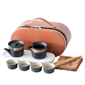Juego de Té de Viaje Rápido de Lujo Ligero para Coche, 1 Tetera y 4 Tazas, Estilo Paisaje Vintage, Regalo de Recuerdo Portátil para Preparar Té al Aire Libre - Product Image 5
