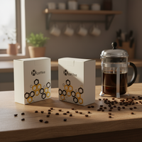 Boîte d'emballage de café de qualité supérieure (Conteneur en papier durable pour la vente au détail et l'expédition)