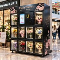 Distributeur Automatique Réfrigéré de Fleurs – Casier à Bouquets Floraux Roses – Kiosque Vending OEM ODM Personnalisé pour Centres Commerciaux, Hôtels, Aéroports, Campuses – CE 10 Portes