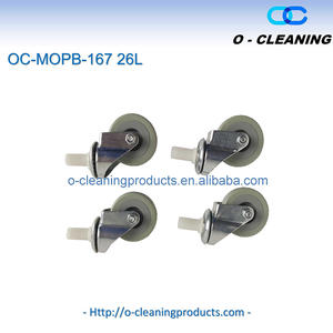 Seau de nettoyage professionnel en plastique de 26L sur roues, seau à <span class=keywords><strong>raclette</strong></span> robuste avec tamis, seau de rangement d'outils portable - Product Image 6