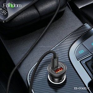 Cargador de coche portátil Earldom 30W PD QC3.0 de carga rápida compatible con Huawei/Xiaomi/Apple/Samsung con protocolo de carga rápida completo. - Product Image 5