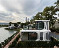 Capsule Spatiale Préfabriquée de Luxe pour Glamping – Pods à Structure en Acier, Alimentation Solaire, Verre Panoramique pour Villa, Jardin et Chantier de Construction