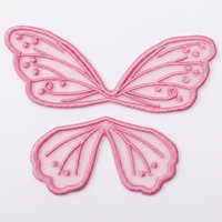 Patchs 3D rectangulaires personnalisés avec logo, thermocollants, à coudre ou à coller, pour vêtements, magnifiques broderies papillon, découpe laser, tissu chenille