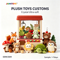 Machine à griffes à thème mixte Désert Forêt, jouets en peluche super doux, animaux assortis personnalisés, poupées en peluche à récompenser, fournisseur ODM/OEM