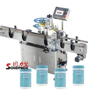 Etichettatrice automatica della bottiglia di birra delle bottiglie rotonde quadrate di Solidpack per l'etichetta automatica