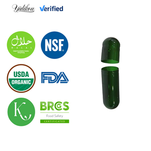 Op maat gemaakte farmaceutische donkergroene lichtgroene lege harde gelatine harde capsule met enterische coating, maat 1 - Product Image 2