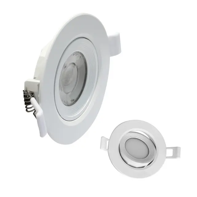 Dimmable Lampu Downlight Super Ramping, Potongan 70Mm 5W 7W