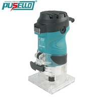 PUSELLO Professioneller Holztrimmer 580W Hochgeschwindigkeits-3000RPM Elektrischer Trimmer mit Einstellbarer Tiefe für Holzbearbeitung