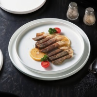 Assiettes plates en porcelaine fine, assiettes à steak et à pizza en céramique, assiettes de présentation blanches pour mariage