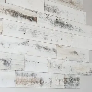 Tablones de pared de acento de madera maciza auténtica Natural, paneles inspirados en la recuperación, DIY de Granero tableros de madera, tableros de pared rústicos envejecidos