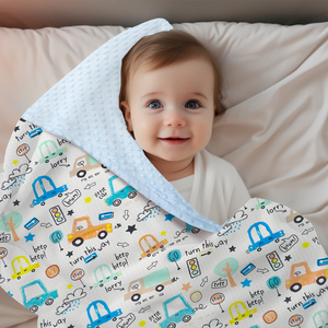 Manta de Bebé de Felpa con Puntos, Doble Capa, Estampada con Puntos en Relieve, OEM ODM para Supermercado, Venta al por Mayor de Fábrica - Product Image 5