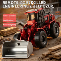 Véhicules de construction télécommandés pour enfants, rotation à 360 degrés, modèle de voiture de simulation 4x4, jouets à l'échelle 1/20, bulldozer RC
