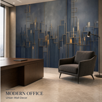 Papier peint mural abstrait moderne de paysage urbain, papier peint personnalisé pour salon, bureau, hôtel, décoration intérieure