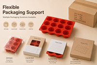 Moule à tartelettes en silicone alimentaire à 12 cavités, plaque de cuisson réutilisable antiadhésive, compatible lave-vaisselle et four, ustensile de cuisson pour pâtisserie et desserts