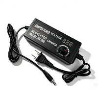 Vente directe d'usine, adaptateur de tension réglable AC DC 3V-12V 5A, prise EU US UK AU, adaptateur d'alimentation réglable avec affichage numérique