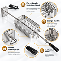 Panier de rôtissage en acier inoxydable pour barbecue à gaz, cage rotative pour agneau, poulet, côtes, accessoires de barbecue extérieur, OEM disponible