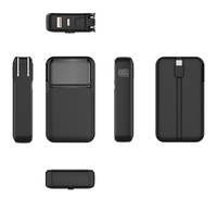 Batterie externe Li-Polymère à brancher sur prise murale 5000mAh 18.5Wh, chargeur portable avec câble intégré et adaptateur secteur intégré, charge universelle pour les voyages