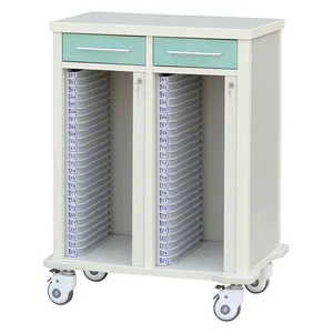 Hospital Medicine File Cart Nurse Medical <strong>Document</strong> Cabinet Patient File <strong>Trolley</strong> - Product Image 1