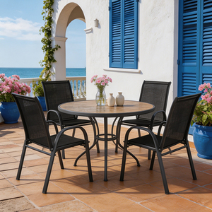 Wholesale Modern Patio Dining <strong>Chair</strong> Powder Coated Steel Frame TeSLIN <strong>Garden</strong> Outdoor <strong>Chair</strong> <strong>UK</strong> Market - Product Image 6