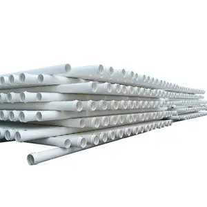 Tubos de PVC baratos, 5, 6, 8, 10, 12, 15, 16, 18, 20, 24, 30 pulgadas, 20 pies, 300Mm, pantalla de carcasa de PVC, tubo de drenaje de agua de plástico Pvc, precio de tamaño