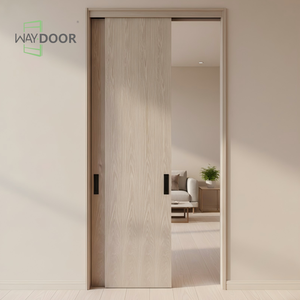Puerta Corredera Doble Interior <span class=keywords><strong>de</strong></span> Madera Sólida Personalizada con Apertura Lateral, Panel Shaker, Roble, Caoba Africana, Pino, MDF, para Dormitorio - Product Image 2