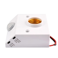 Portalámparas LED E27 con Sensor Infrarrojo Inteligente PIR, Lámpara con Interruptor Regulable y Detector de Movimiento