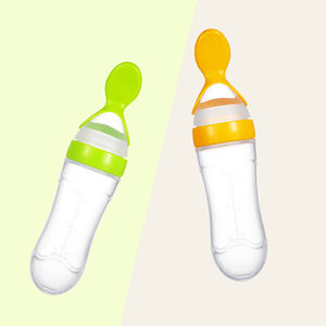 Bouteille d'alimentation en Silicone avec cuillère, pour bébé, supplément alimentaire, riz, céréales, cuillère à presser, Gel de silice, ml - Product Image 3