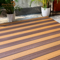 Planches de terrasse WPC bicolores haute performance, bois-plastique solide pour extérieur, imperméable et antidérapant, design traditionnel lisse