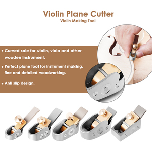 NAOMI 5 Cái/1 Bộ Violin Máy Bay Cutter Bạc Brass Máy Bay Cutter DIY Violin Luthier Công Cụ Bạc/Vàng - Product Image 5