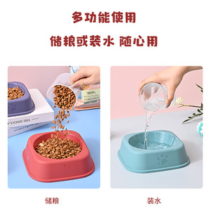 <b>Cat</b> Dog Square Pet Bowls Non Slip Easy Clean Water Food <b>Feeder</b> For <b>Cats</b> Dogs Small Medium Large Size Pet Supplies - Product Image 4