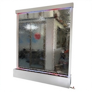 Fontaine d'eau de <span class=keywords><strong>jardin</strong></span> contemporaine à quatre saisons, en verre trempé rectangulaire personnalisé, sur pied, étanche - Product Image 6