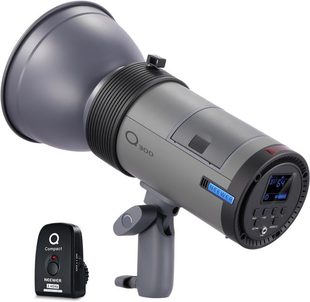 NEEWER Q300 300Ws 2.4G Outdoor Studio Flash with Q Compact Wireless Trigger 7800mAh Li Ion Battery Powered Strobe Light