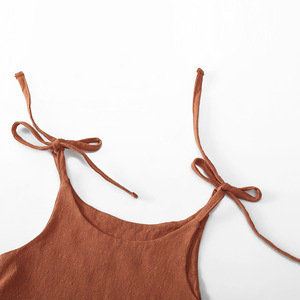 Vestido de Lino y Algodón con Bolsillos para Niñas, Ropa de Boutique Infantil para Verano - Product Image 5