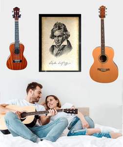 MUSO MA-19Z 폴리쉬드 친환경 유니버설 우드컬러 벽걸이 스탠드 브래킷 홀더 랙 기타 걸이용 - Product Image 5