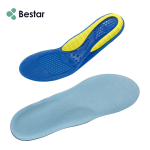 Semelles orthopédiques massantes en gel de silicone Bestar Sports avec soutien de la voûte plantaire, taille unique pour chaussures - Product Image 2