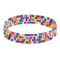 Perles de rocaille colorées ventre bijoux de corps africains extensible élastique chaîne Bracelet cheville collier taille chaîne pour l'été