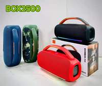 Enceinte portable BOOMBOX2500 50W, basses profondes, système audio sans fil, 3600mAh, TWS, subwoofer stéréo, éclairage dynamique RGB, camping