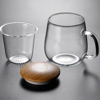 Mug à thé en verre borosilicate ODM/OEM, résistant à la chaleur, avec infuseur et couvercle