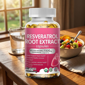 Cápsulas de Resveratrol 1500mg - Extracto de Raíz de Alta Potencia para el Bienestar de Adultos, Fórmula Natural, 60 Unidades - Product Image 2