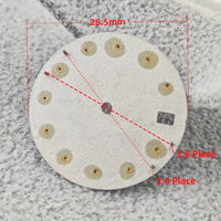 Quadrante per Orologio in Acciaio Inossidabile da 28,5mm con Texture Meteorite, Impermeabile, con Indicatori Diamantati, Parti per Orologio Meccanico Fai-da-Te per NH35A