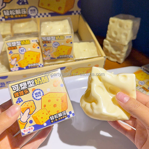 Juguete Antiestrés de Queso Gigante, Bloque de Queso TPR de Subida Lenta, Juguete Realista para Aliviar el Estrés para Niños y Adultos - Product Image 1