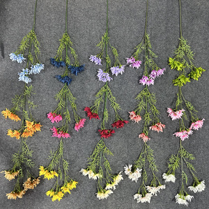 Bouquets de fleurs artificielles mélangées, fleurs en soie, décoration intérieure, décorations de mariage, toucher doux, moulage par injection - Product Image 2