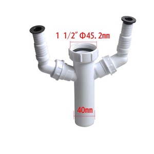 45.2 mm to 40 mm Bathroom <b>Sink</b> Fitting for Y-Shaped <b>Strainer</b> Connector Anti Ador Bathroom Pipe Adapter 3-Way PVC Fitting - Product Image 3