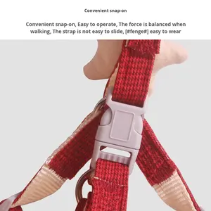 Modis baru pola padat nilon tali anjing <span class=keywords><strong>Harness</strong></span> berjalan tali rompi empuk Fitur - Product Image 3