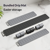 Tapis de drainage carré en silicone antidérapant, moderne et minimaliste, pour comptoir de cuisine, tapis isolant thermique, tapis pour vaisselle