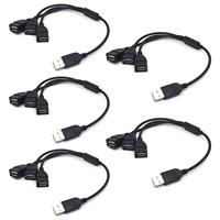 Kabel Ekstensi Pengisian Daya & Sinkronisasi Data Multi-Port USB A Male ke 3 USB A Female