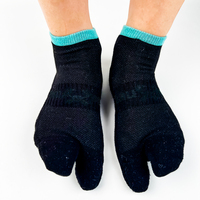 Chaussettes de yoga Tabi unisexe personnalisables avec logo, respirantes, tricotées, à deux orteils, antidérapantes, pour le sport, vente en gros OEM