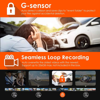 Cámara para Coche 4K HD de 3 Canales IPS con 3 Lentes (Frontal, Interior y Trasera), DVR, GPS, WiFi, Monitor de Estacionamiento y Caja Negra