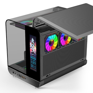 Hurricane Beast LCD phiên bản màu đen biển xem phòng Chassis mATX dọc Máy tính để bàn máy chủ vỏ TYPE-C giao diện với màn hình - Product Image 3